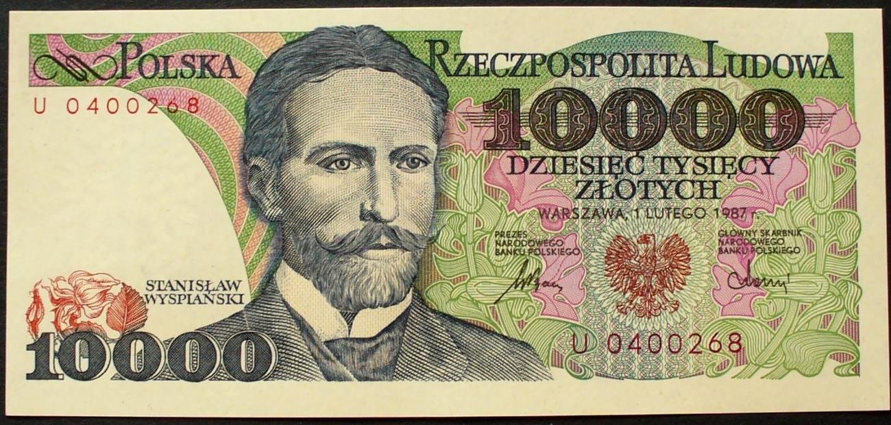 P-151 1987 UNC Poland 10000 Zlotych