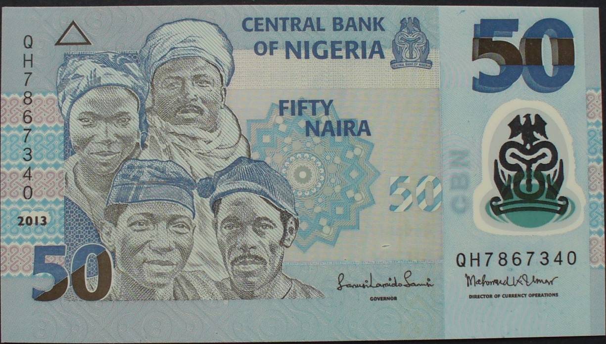 50 Naira 2017 Nigeria P 40 D Polymer Unc Ma S
