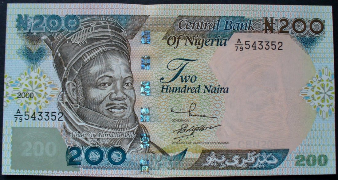 Nigeria 200 Naira 2000 29 a UNC MA-Shops