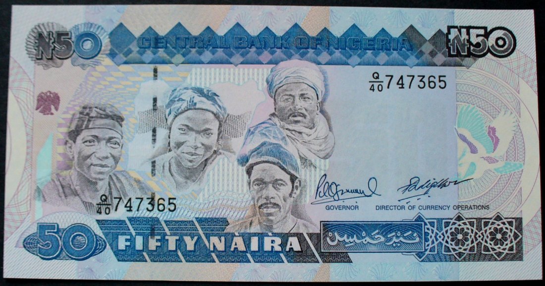 50 Naira Nd 1991 Nigeria P 27 C Sign 10 Unc Ma S 50 Naira Nd 1991 Nigeria P 27 C