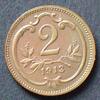 Österreich 2 Heller S.4 / Bro / Gekrönter Doppeladler - Wertzahl auf Zweigen -