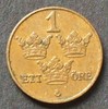 Schweden 1 Öre S.20 / Bro / Gekröntes Spiegelmonogramm - Drei Kronen -
