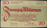 Sachsen - Dresden 20 Mio. Mark Bezirksverband der Amtshauptmannschaft Dresden-Neustadt -