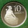 Lesotho 10 Maloti S.29 / 500er Silber, 12g / König Moshoeshoe II. - Denkmal auf König Moshoe I. -