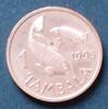 Malawi 1 Tambala S.36 a / E, K galv. / Staatswappen - Zwei Malawisee-Buntbarsche -
