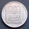 Frankreich 10 Francs S.205 / 680er Silber, 10g / Kopf der Marianne - Wertangabe zwischen Ähren -