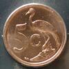 Südafrika 5 Cents S.504 / E, K galv. / Staatswappen - Paradieskranich -