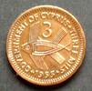 Zypern 3 Mils S.33 / Bro / Elizabeth II. - Fliegender Fisch -
