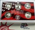 USA 1,25 Dollar + 1,66 Dollar 900er Silber, 46,25 g / 5 x State Quarters + KMS -