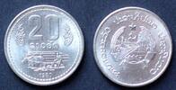 Laos 20 Att 1980 S .20 / Al / Staatswappen - Pfl&uuml;gender Bauer mit Wasser... 5.55 US$  +  17.36 US$ shipping