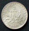 Frankreich 2 Francs S.189 / 835er Silber / 10g / Säerin vor aufgehender Sonne - Olivenzweig -
