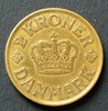 Dänemark 2 Kroner S.42 / Al-Bro / Christian X. - Gekröntes Monogramm -