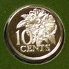 Trinidad und Tobago 10 Cents S.30 / K-N / Staatswappen - Eibischblüte -