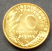 Frankreich 10 Centimes S.229 / Al-N-Bro / Kopf der Marianne - Olivenzweig und Ähre -