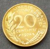 Frankreich 20 Centimes S.230 / Al-N-Bro / Kopf der Marianne - Olivenzweig und Ähre -