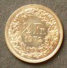 Schweiz 1/2 Franken S.27 a / K-N / Stehende Helvetia mit Wappenschild -