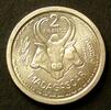Madagaskar 2 Francs S.4 / Al / Marianne - Köpfe dreier Zebus -