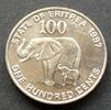 Eritrea 100 Cents S.11 / E, N galv. / Soldaten mit Nationalflagge - Afrikanischer Elephant -