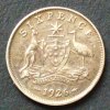 6 Pence 1926 Australien S.16 / 925er Silber, 2,8g / George V. - Staatswappen vzgl-Stgl