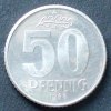 DDR 50 Pfennig S.12 / Al / Staatswappen - Wertangabe, darüber Eichenblatt -