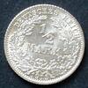 DR 1/2 Mark S.17 / 900er Silber - 2,778g / Reichsadler - Wertangabe im Eichenkranz -
