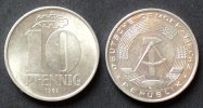 DDR 10 Pfennig S.10 / Al / Staatswappen - Wertangabe, darüber Eichenblatt -