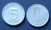 DDR 5 Pfennig S.2 / Al / Ähre auf Zahnrad -