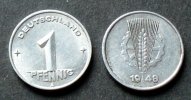 DDR 1 Pfennig S.1 / Al / Ähre auf Zahnrad -