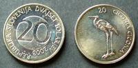 Slowenien 20 Tolarjev S.8 / K-N / Europäischer Weißstorch -
