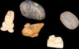 Israel, Group of 5 Ancient small Mesopotamian figural stones, seal, Jemdet Nasr, 3 -