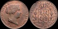 Segovia 25 Centimos de Real 1833-1868 Isabel II -