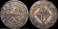 Barcelona 5 Pesetas 1808-1814 Cataluña Napoleónica -
