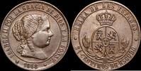Barcelona 2 1/2 Céntimos 1833-1868 Isabel II -