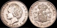 Madrid 1 Peseta 1886-1931 Alfonso XIII -