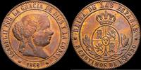 Barcelona 5 Centimos de Escudo 1833-1868 Isabel II -