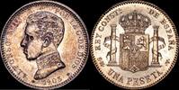 Madrid 1 Peseta 1886-1931 Alfonso XIII -