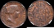 Segovia 25 Céntimos de real 1833-1868 Isabel II -