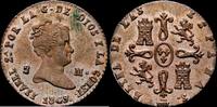 Segovia 2 Maravedis 1833-1868 Isabel II -