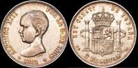 Madrid 5 Pesetas 1891 1886-1931 Alfonso XIII MBC+ 144.53 US$  +  20.81 US$ shipping