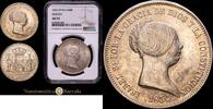 Madrid 20 Reales 1854 1833-1868 Isabel II Encapsulada por NGC como AU 55 1,098.40 US$  +  28.91 US$ shipping