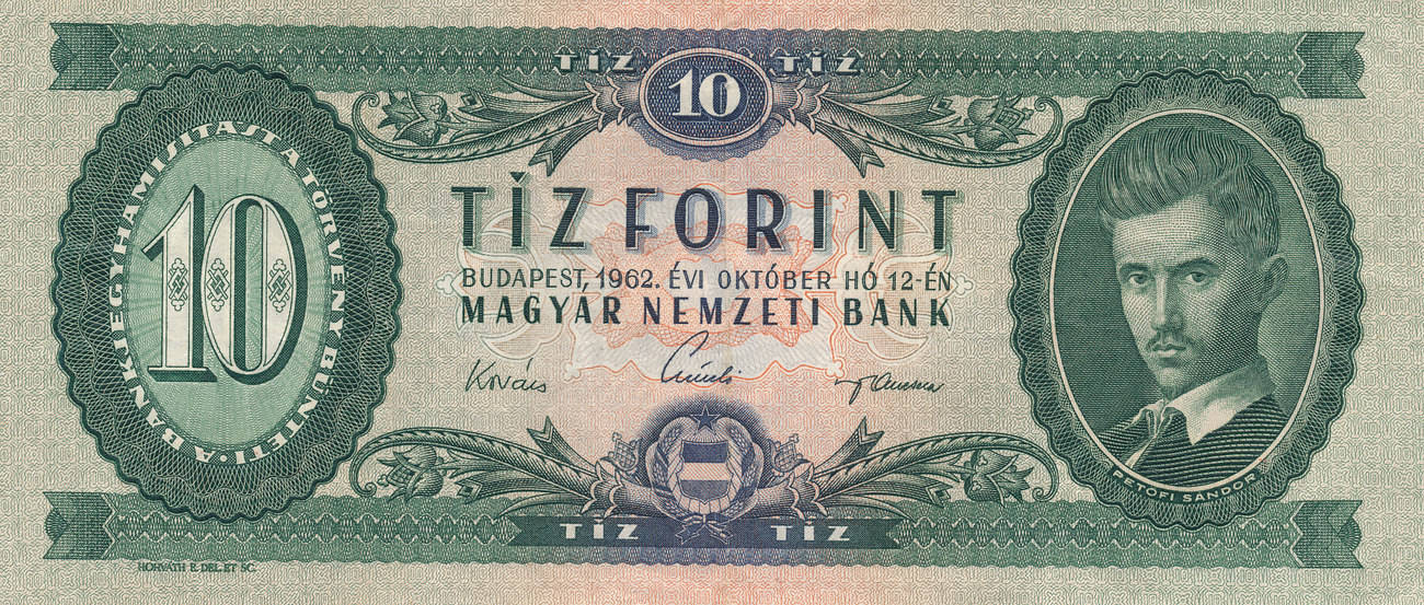10 forint 1962 ungarn vf