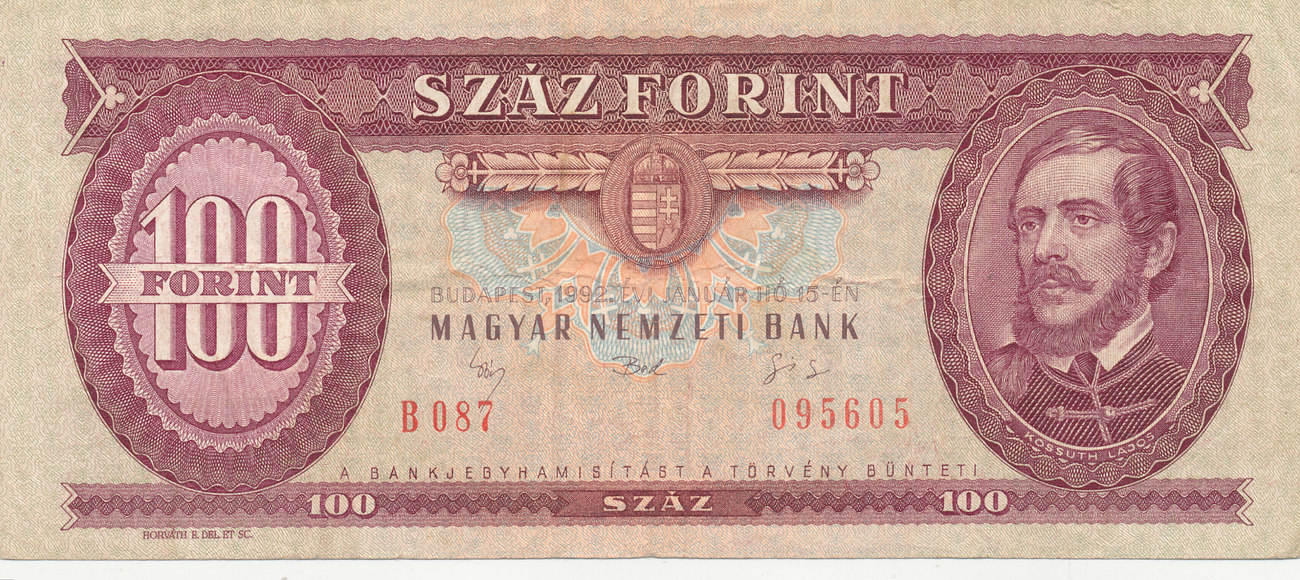 100 forint 1992 ungarn vf