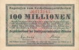 Deutsches Reich, Sachsen, 100 Mio.Mark Grimma, Amtshauptmannschaft, -