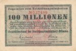 Deutsches Reich, Sachsen, 100 Mio.Mark Grimma, Amtshauptmannschaft, -