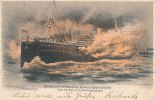 Dampfer Ansichtskarte Brand der Patria am 15.16.Nov.1899, -