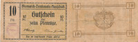 Deutsches Reich, Sachsen, 10 Pfennige Pegau, Bismarck-Denkmals-Ausschuß, -