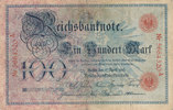 Deutsches Reich, Kaiserreich, 100 Mark Rs.Stempel Nuellens Hotel Aachen, -