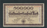 Deutsches Reich,Weimarer Republik, 500000 Mark, Reichbahndirektion Dresden, Wz.G-S Muster, -