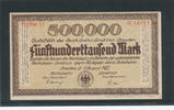 Deutsches Reich,Weimarer Republik, 500000 Mark, Reichbahndirektion Dresden, Wz.Hakenmäander, -