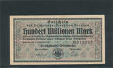 Deutsches Reich,Weimarer Republik, 100 Millionen Mark, Reichbahndirektion Dresden, -
